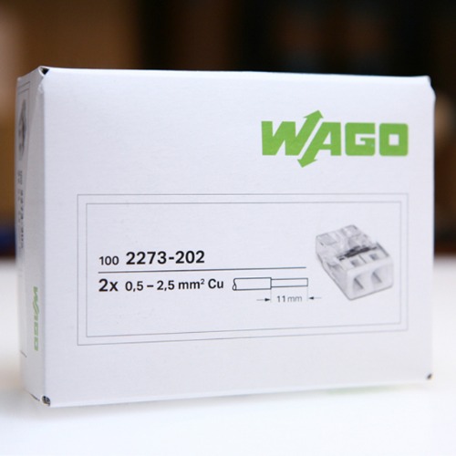 독일 WAGO 와고 전선 커넥터 (단선용) 2273-202 100개입/대포장